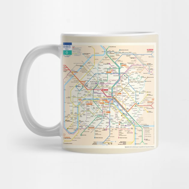 Paris Subway Map by Superfunky